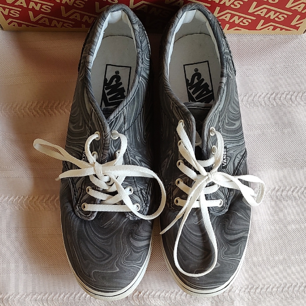 Vans Women's Black and White Swirl Sneakers